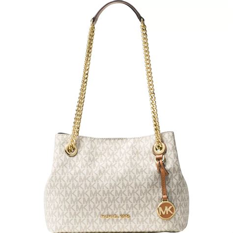 michael kors jet set chain medium mk signature messenger bag|michael michael kors jet set chain medium messenger.